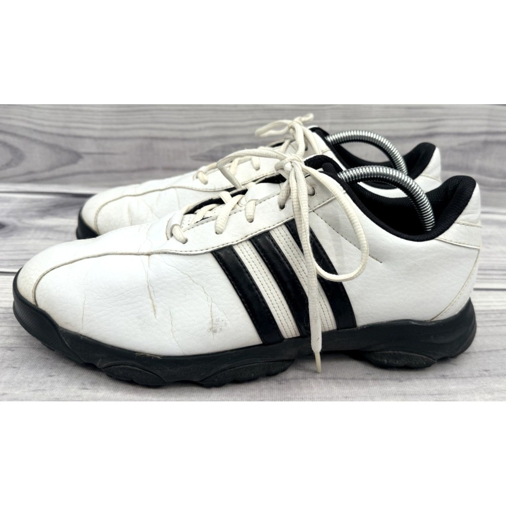 ADIDAS ADIWEAR TRAXION GOLF SHOES -‎ WHITE / BLACK - Men's Size 9